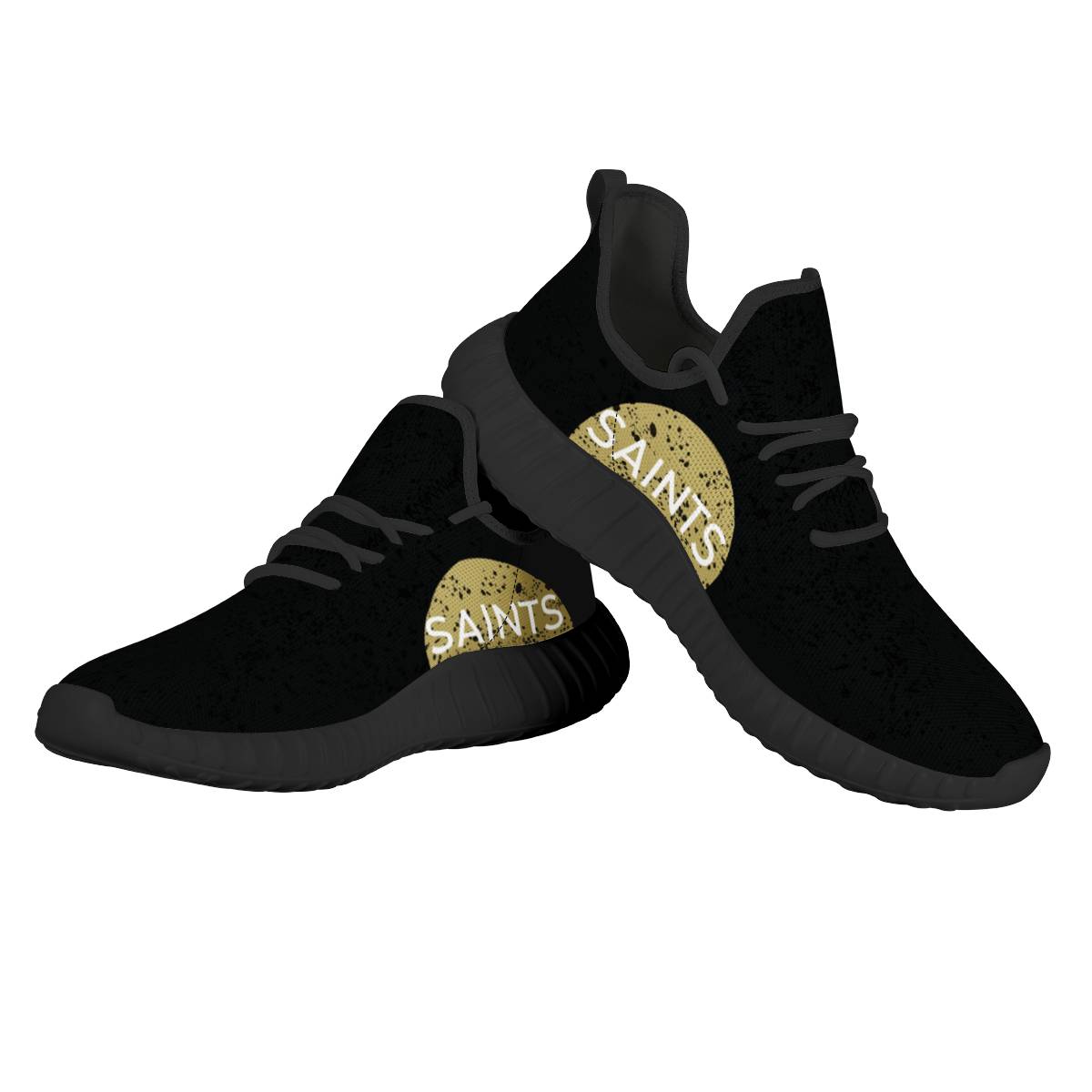 Women's New Orleans Saints Mesh Knit Sneakers/Shoes 011